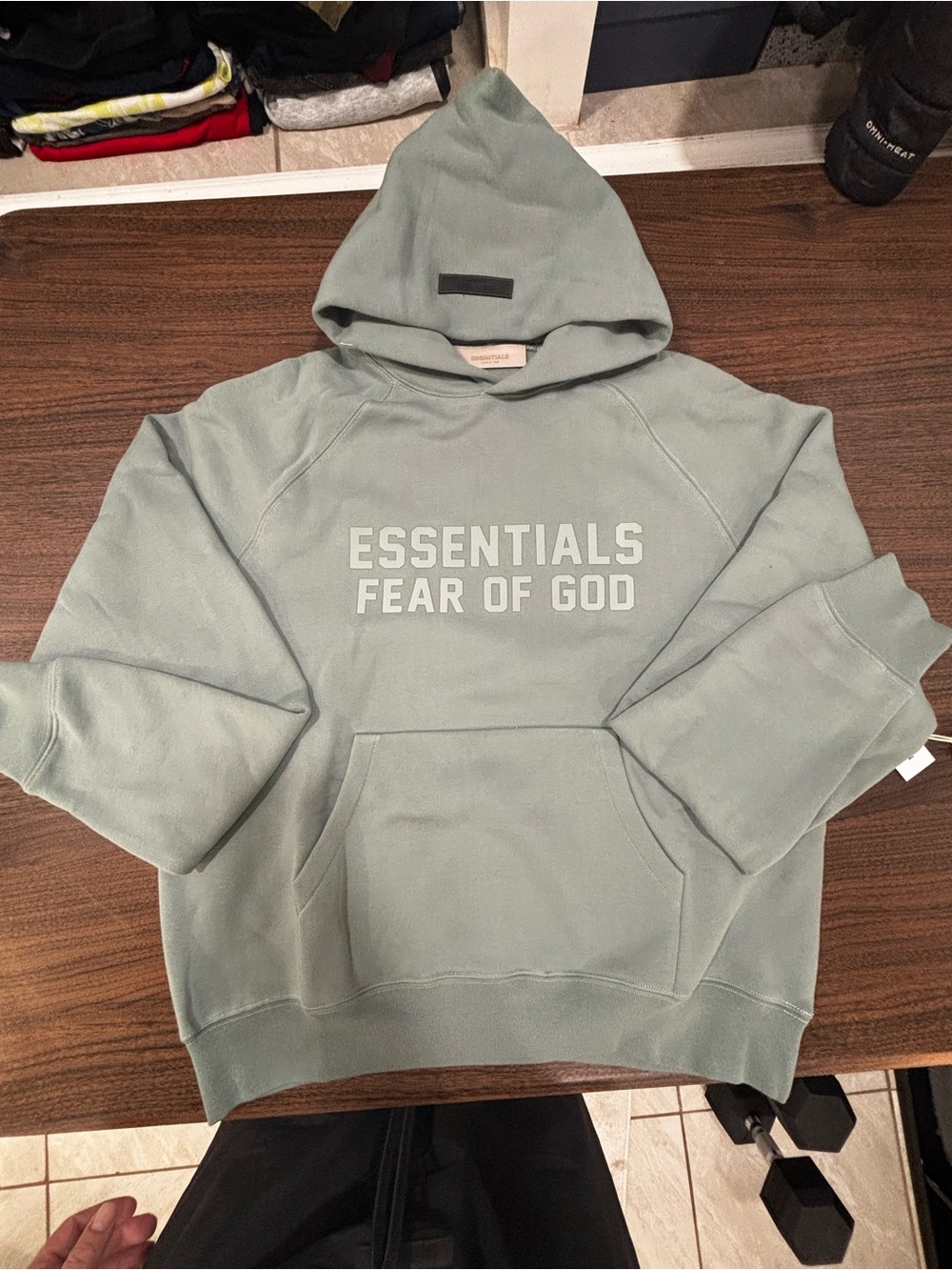 ESSENTIALS Fear of God Hoodie - Sage Green